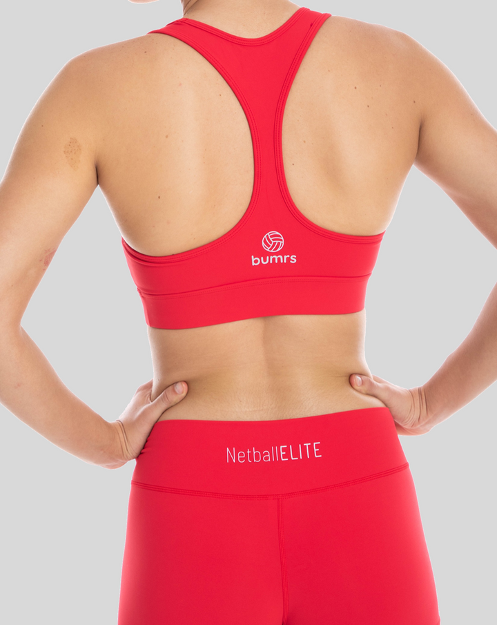 Netball Shorts and Crop Set - Cherry