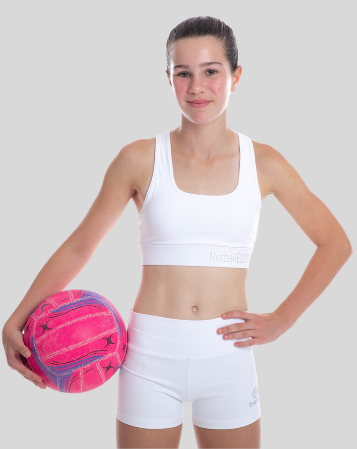 Netball Sports Crop Top - Polar