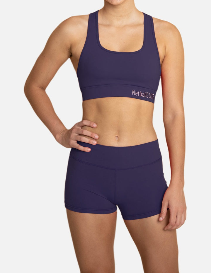 Netball Shorts and Crop Set - Purple
