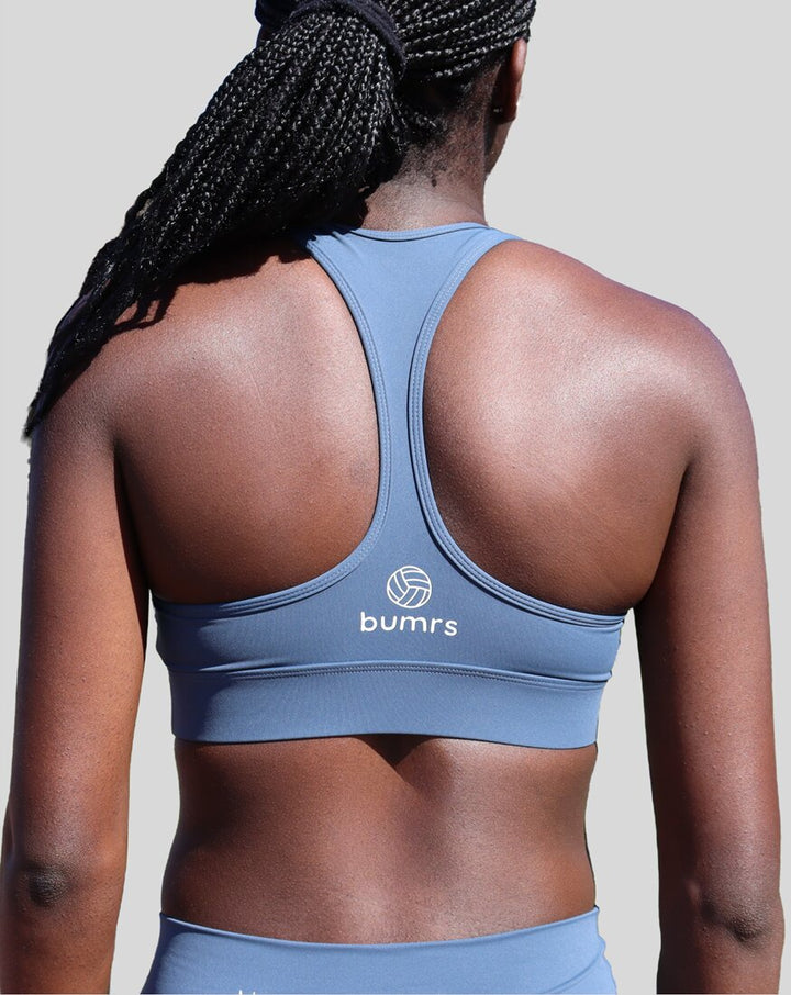 Netball Sports Crop Top - Steel