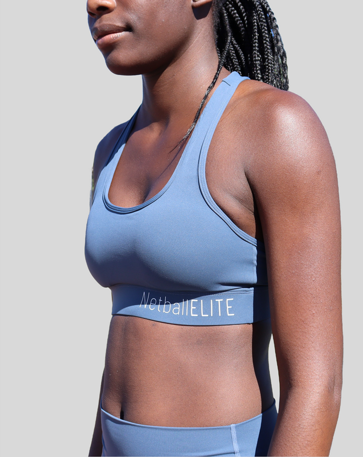 Netball Sports Crop Top - Steel