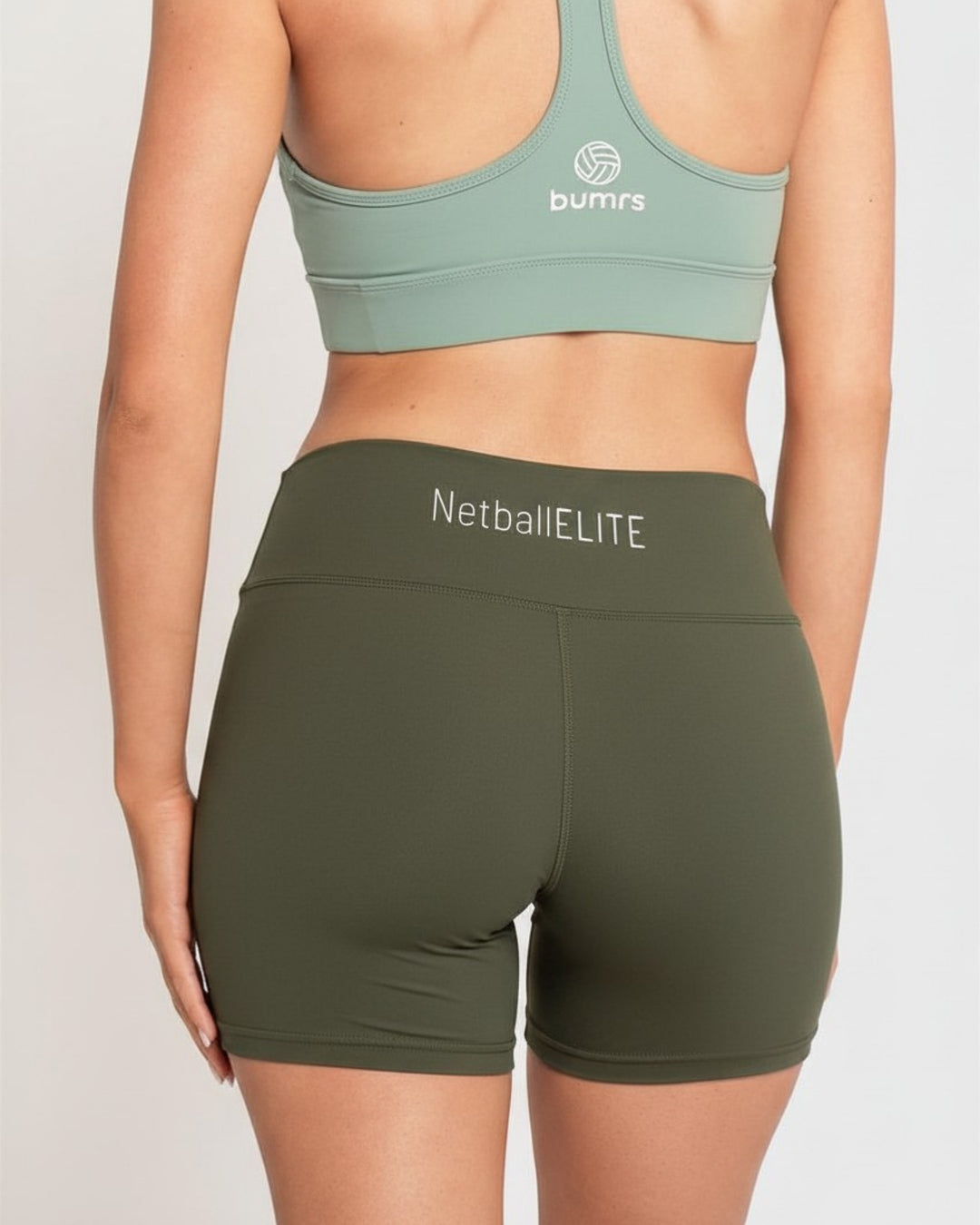 XTRA5 Netball Training Shorts – Olive