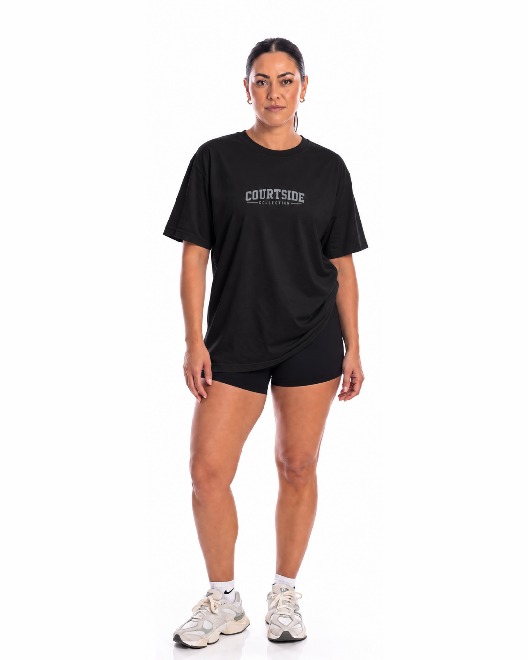 Courtside Oversize Unisex T-Shirt - Black