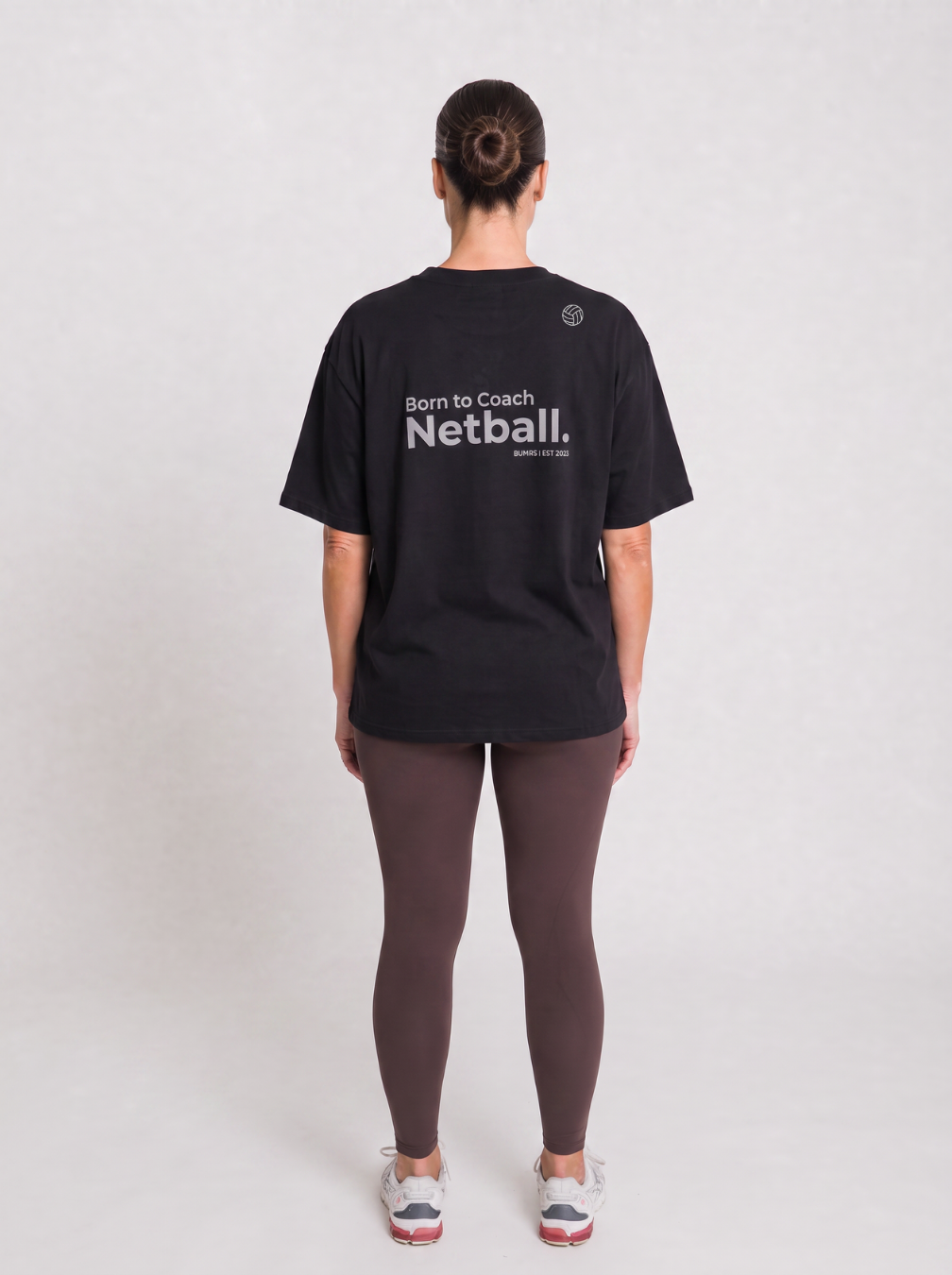 Born To Coach Netball Relaxed T-Shirt – Black
