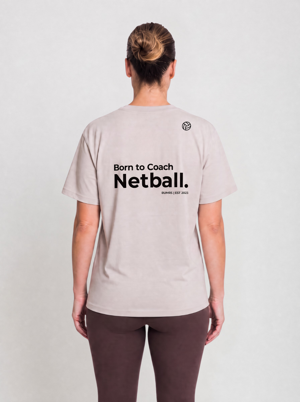 Born To Coach Netball T-Shirt – Stone