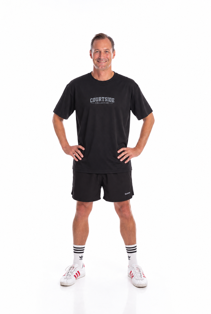 Courtside Oversize Unisex T-Shirt - Black