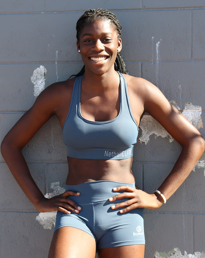 Netball Shorts and Crop Set - Steel