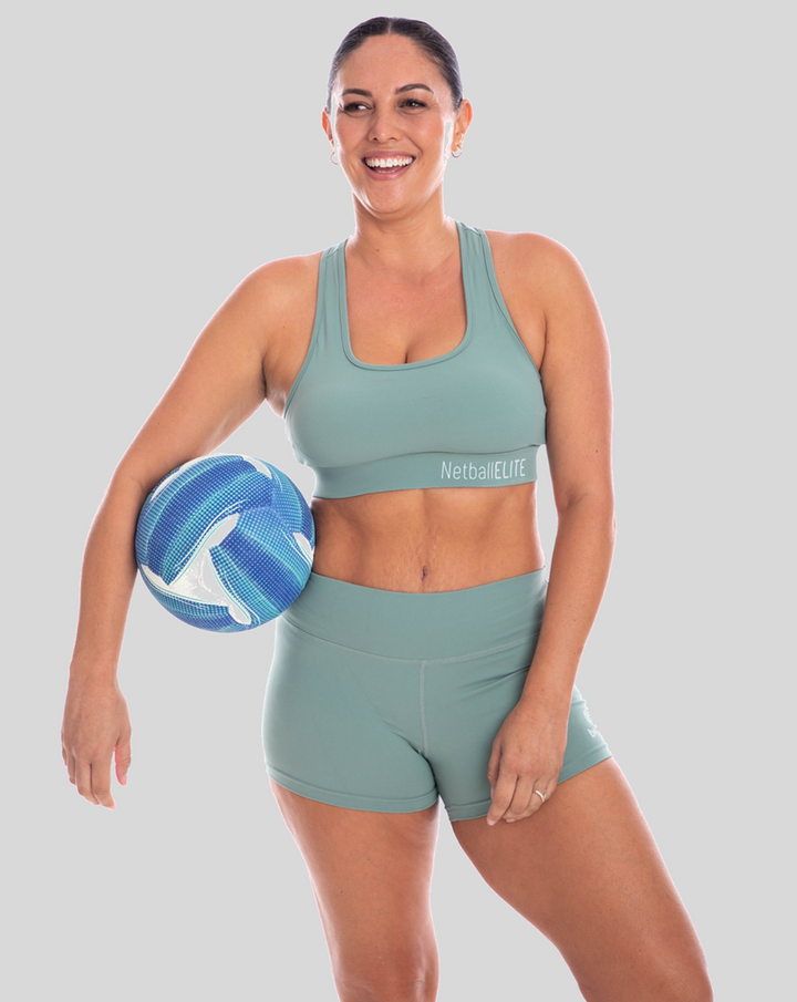 Netball Shorts and Crop Set - Sage