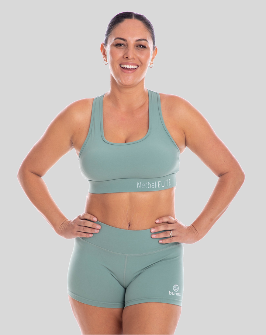 Netball Shorts and Crop Set - Sage