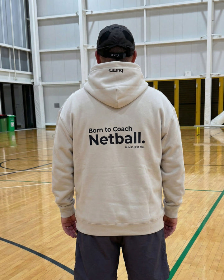 Mens 'Born to Coach' Hoodie – Stone