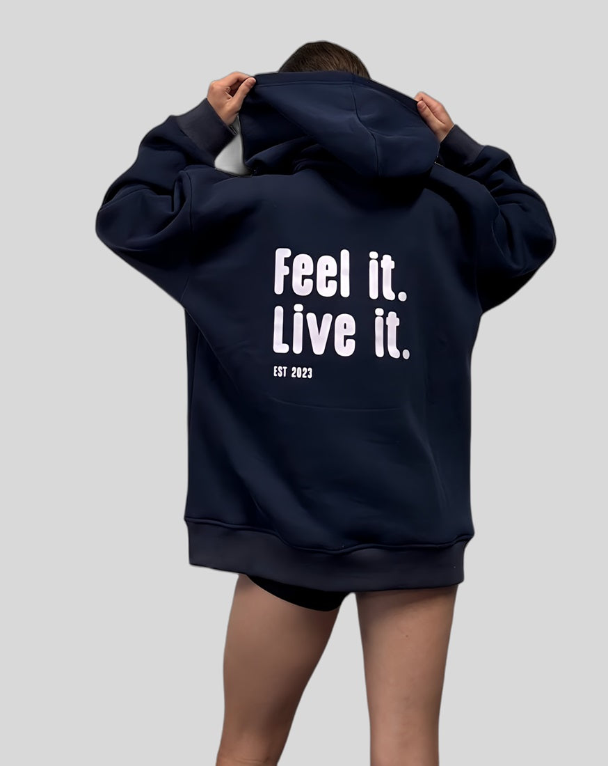 Fleece Hoodie - Feel It Live It