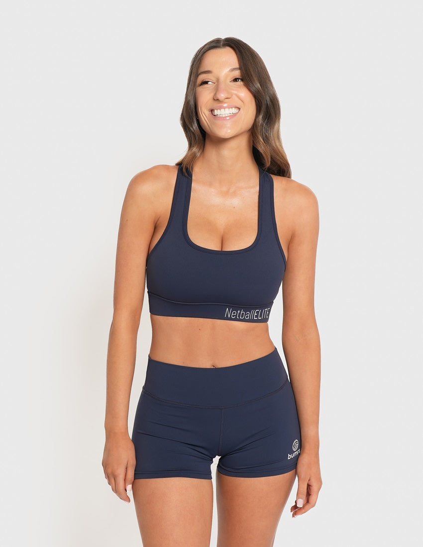 Netball Sports Crop Top - Navy