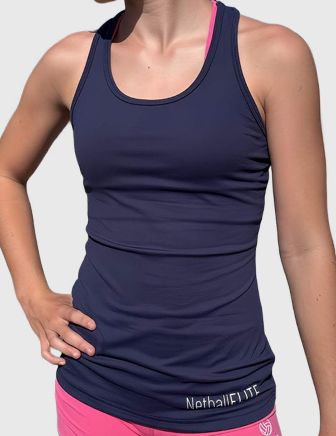 Netball Training Tank - Racerback - Navy