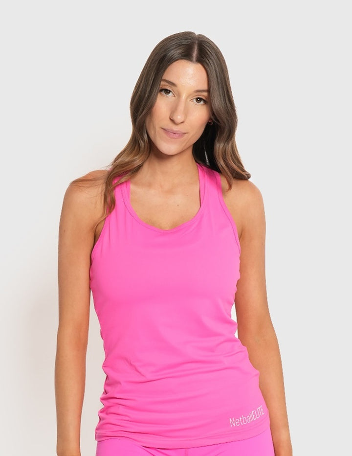 Netball Elite Racerback Tank - Pink