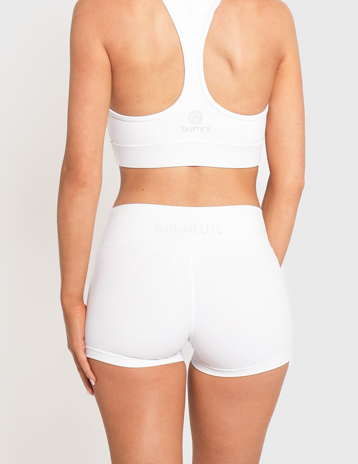 Netball Shorts and Crop Set - White