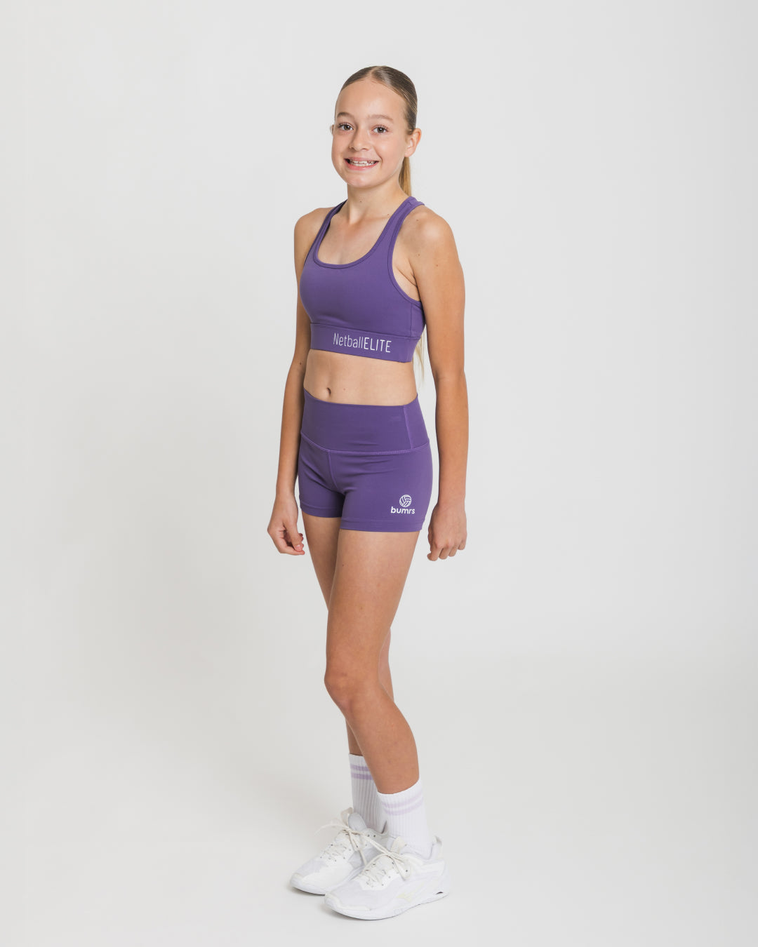 Youth Netball Shorts - Purple