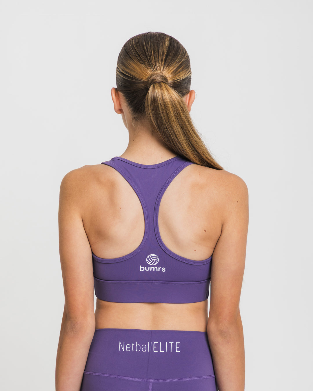 Youth Netball Shorts and Crop Set - Purple