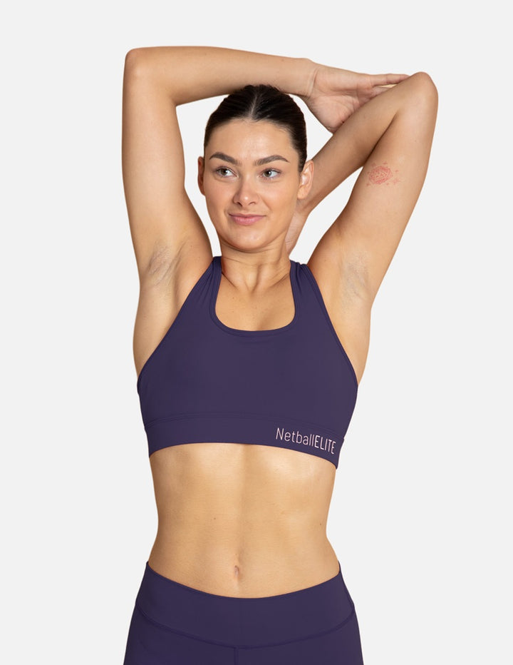 Netball Sports Crop Top - Purple