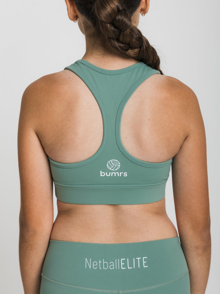Youth Netball Shorts and Crop Set - Sage